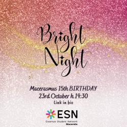 Bright Night 23rd October h 19:30